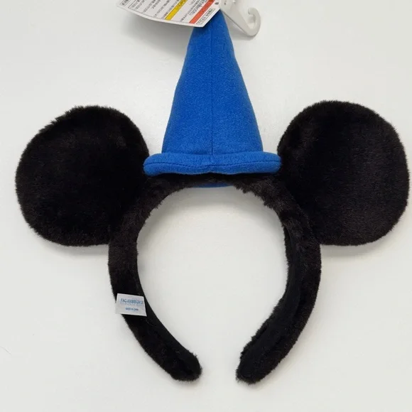 Tokyo Disney Sorcerer Mickey Mouse Ears Wizard Blue Hat Black Ears - Picture 3 of 6